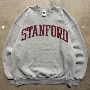 Russell Athletic Men’s Crew Neck Sweatshirt  Stanford Made In USA Gray Vintage